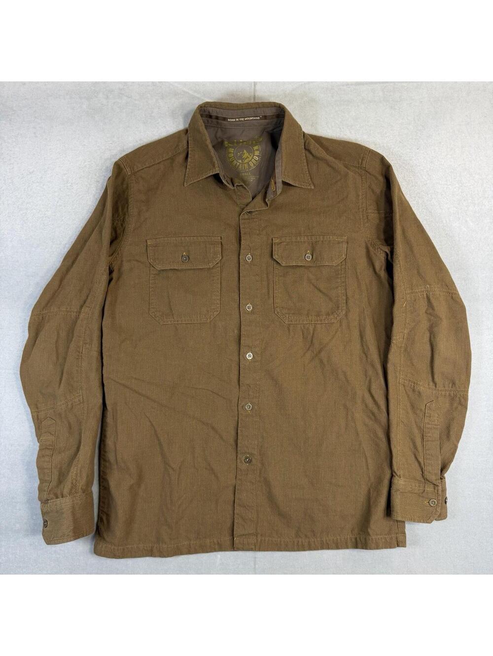 Kuhl Phantom Shirt Mens Small Brown Wool Cotton Button Up Long Sleeve Flannel